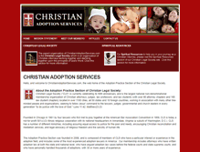 Tablet Screenshot of christianadoptionservices.com